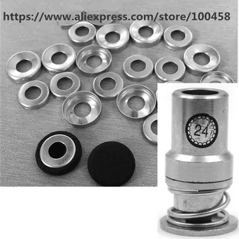 

24L 100set Fabric Cloth Self Covered Button Component with hole Back Suit Leggings Sewing Button +Handmade Tools Die Mold