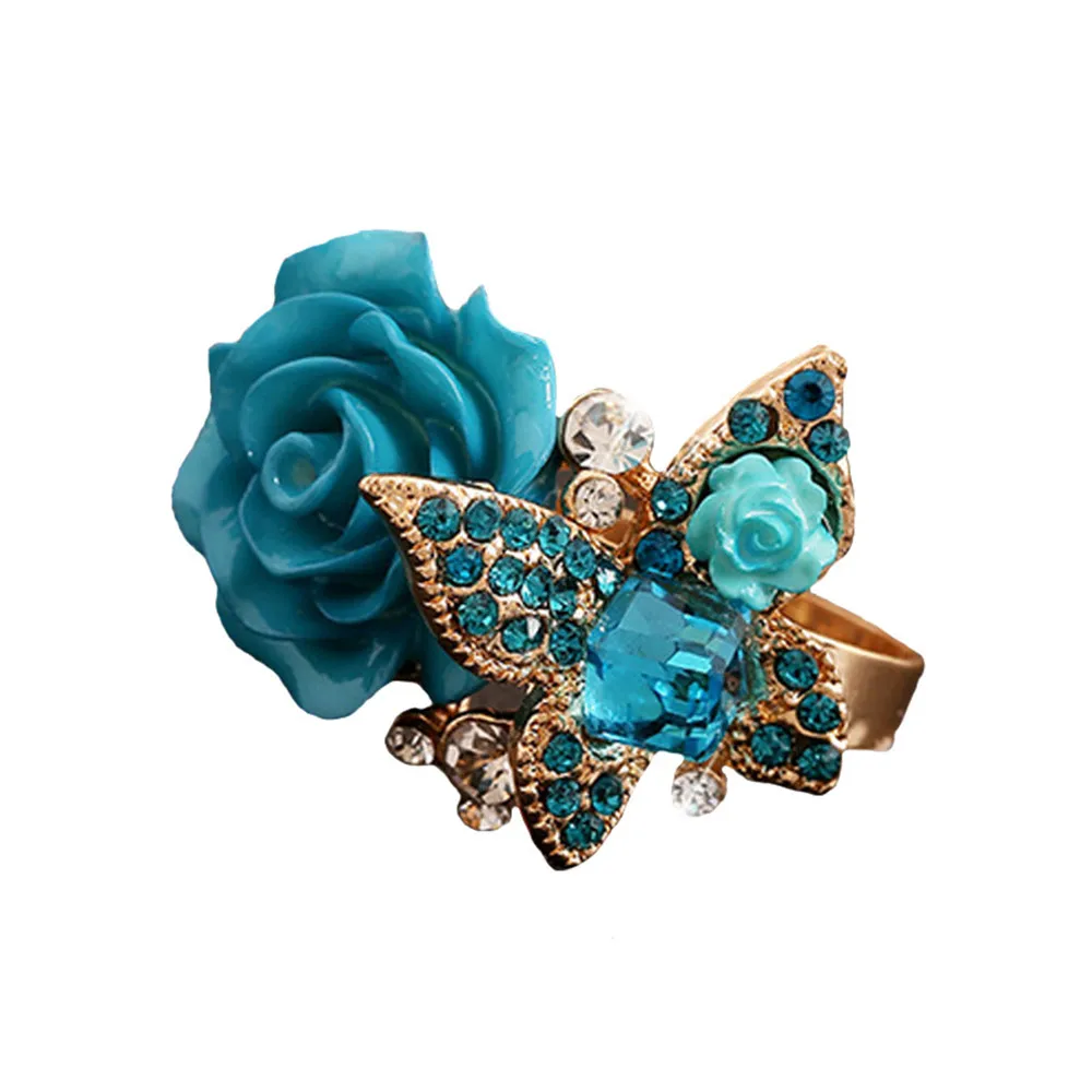 

CRLEY 3 Colors Rose Gold Color Finger Ring for Women with AAA Multicolor Cubic Zircon Wedding Berloque