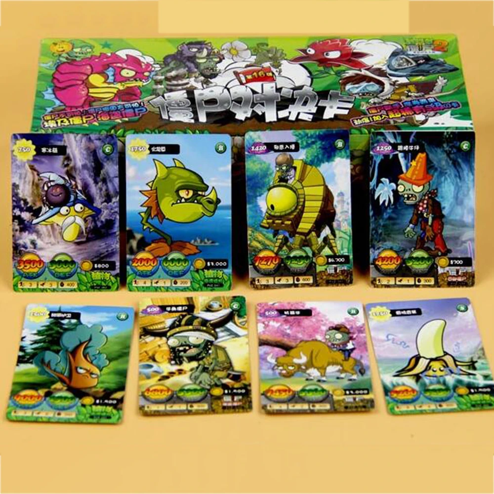Andiran 100 шт./компл. с изображением героев Plants VS Zombies карты Растения против Зомби