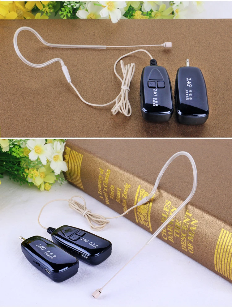 Ear Hook 2.4G Wireless Microphone Lavalier Lapel MIC for Voice Amplifier Mobile Phone Condenser Microphone Karaoke System (13)