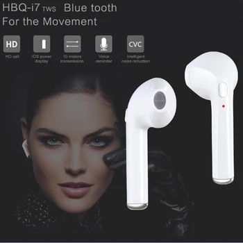 

I7 Wireless Sports Bluetooth V4.2 Headphones In-ear Headsets Earbuds Wireless Bluetooth Earphone for IPhone 7 8 XS