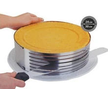 1 STÜCK Metall Kreis Einstellbar S/Stahl Mousse Kuchen Schicht Geschnitten Werkzeuge Kuchen Slicer Gerät Bakeware Kochen Kuchen werkzeuge J0869