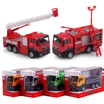 

1:55 Sliding Alloy Car Truck Model Children Toys Fire Engine for Baby Chirstmas Birthday Gift New Arrive