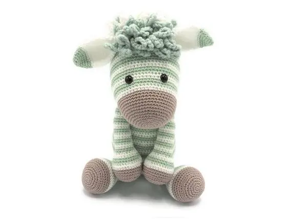 Crochê Brinquedos Amigurumi Zebra Boneca Bonito 3 Cheap Móbiles e chocalhos para bebês