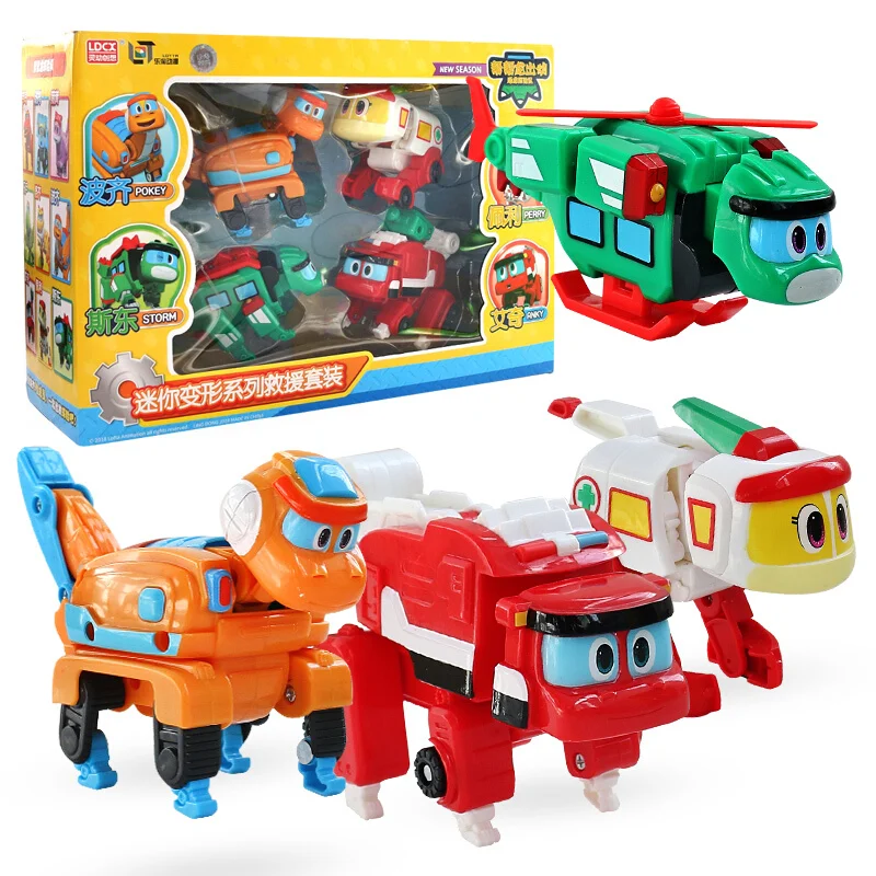 Мини деформация Набор фигурок Gogo Dino экшн фигурки REX машина трансформер самолет