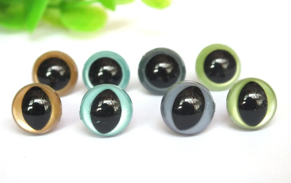 

80pairs/lot 12mm cat eyes and round eyes-mixed color doll eyes for Amigurumi Toys