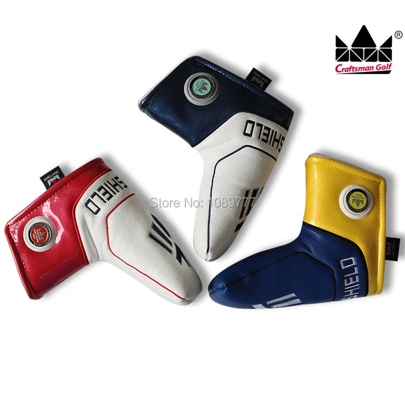 

Craftsman Golf USA Shield Putter Cover Blade Headcover Magnetic Closure with Random Color Mark