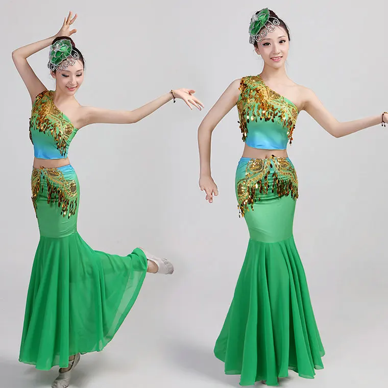 Dance Costumes New Peacock Dress Chinese Dai Minority Performance Dance