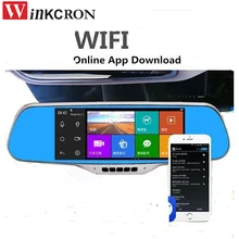 Best 7 0 IPS Touch dvr mirror GPS Navigation Android 4 4 Rearview mirror wifi Car