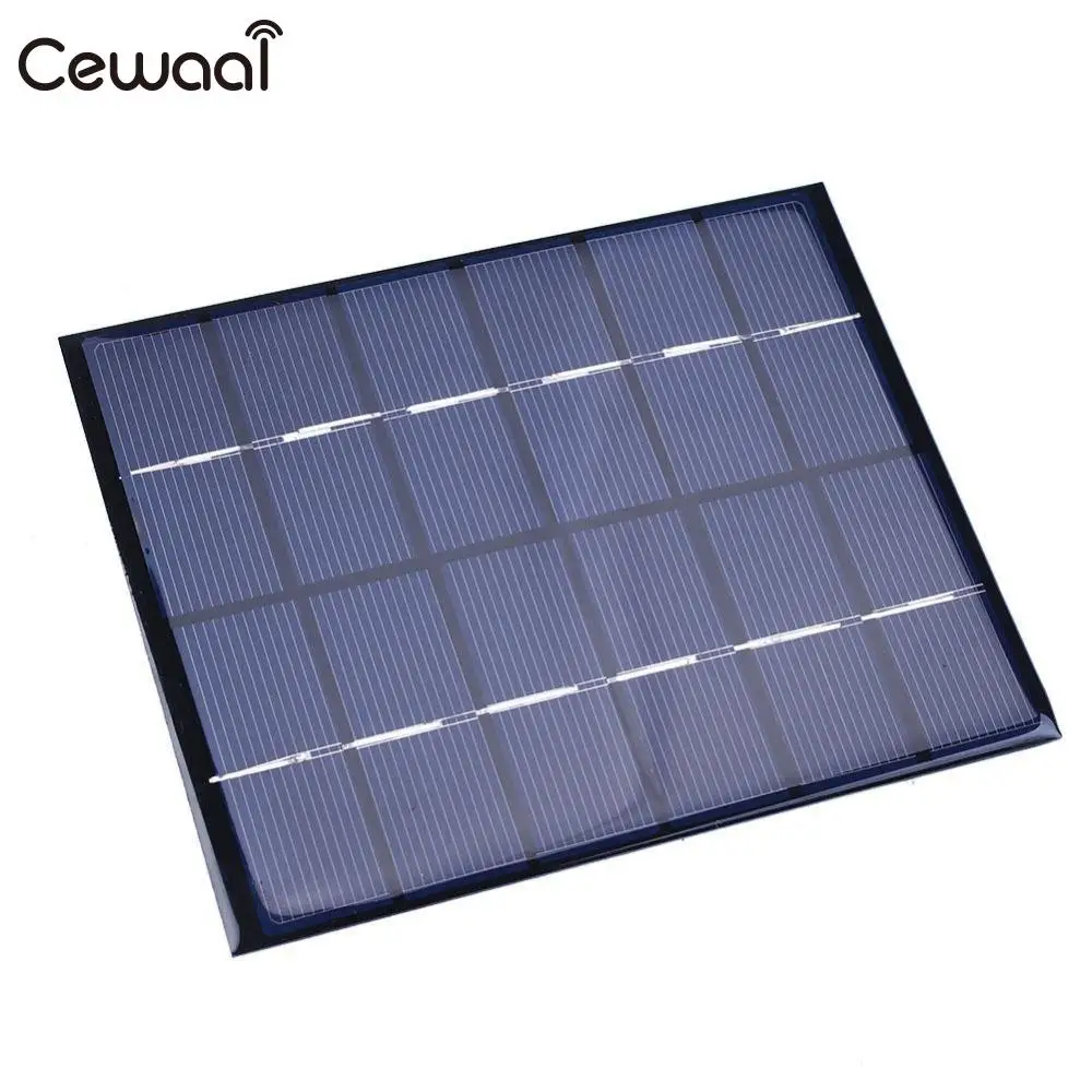 

Cewaal 6V 2W 330mA Sunpower Solar Power Panel DIY Module For Battery Charger Charging Easy to Install