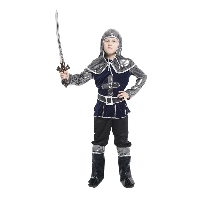 

Kids Child Medieval Crusader Warrior Archer Hunter Costume for Boys Halloween Carnival Party Costumes