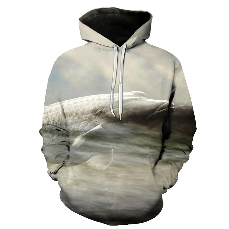 new fashion Hoodies 3d Fish Hoodie Mens Streetwear Funny Tropical Fish