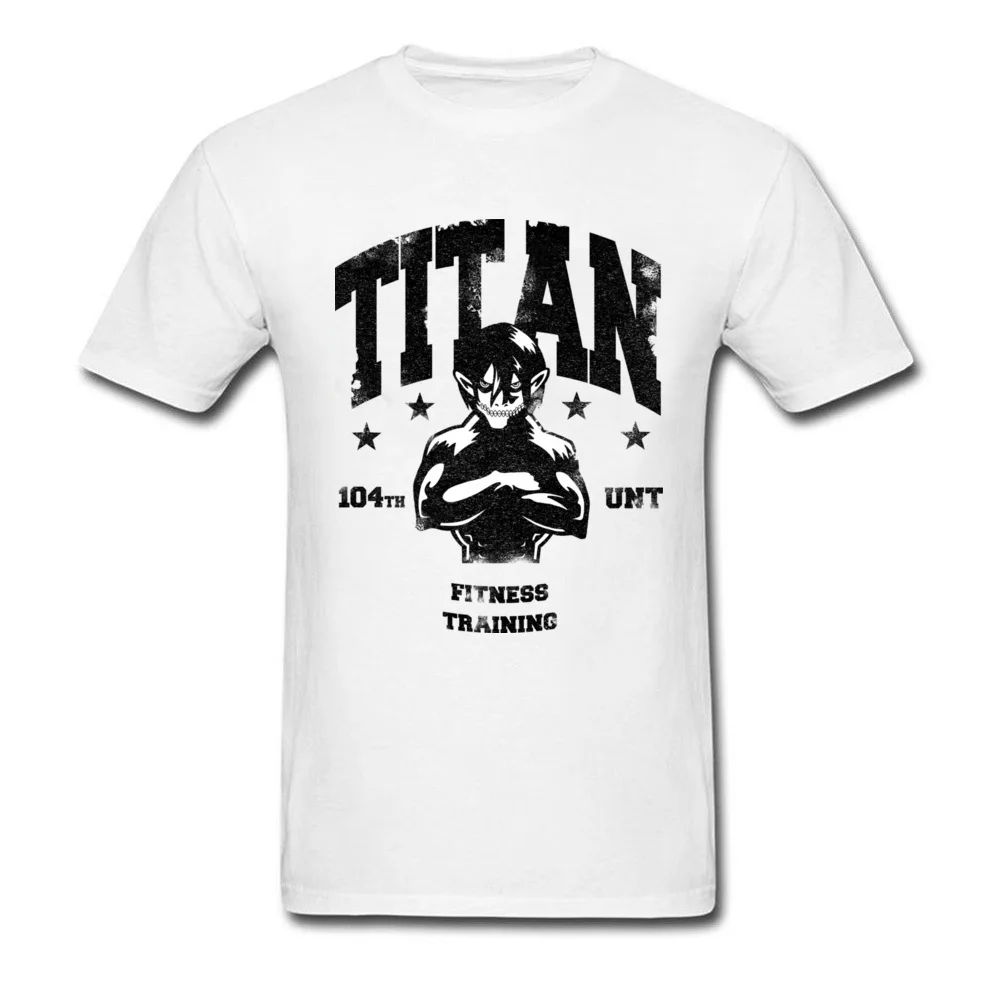 Titan Fitness Cotton Tops T Shirt for Men Normal T Shirt Crazy Funny O-Neck Sweatshirts Short Sleeve Free Shipping Titan Fitness white