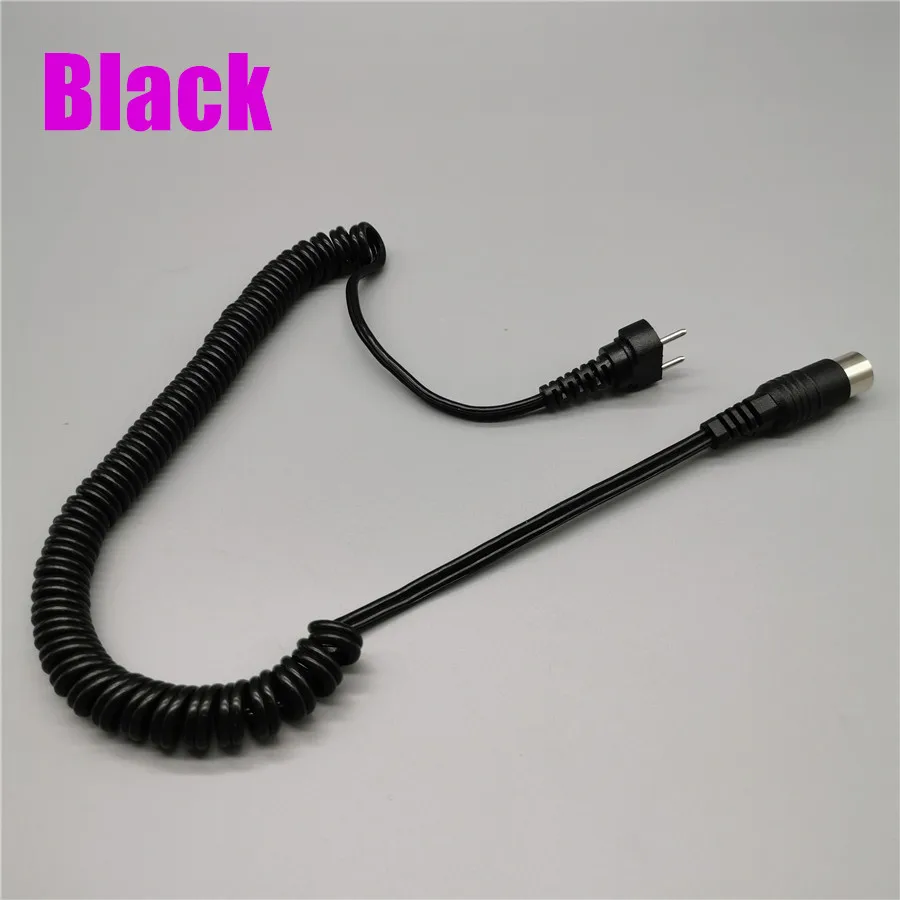 2 цвета маникюрный аппарат аксессуары микро-мотор наконечник провод шнур питания для электрического маникюрного сверла Угольная щетка ручка веревка - Цвет: Black