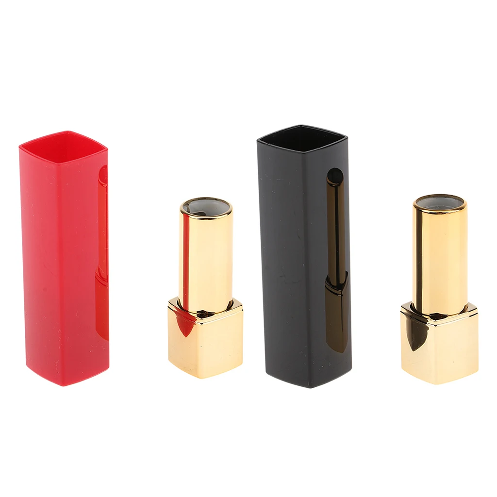 DIY Lip Balm Bottle Container, Empty Lipstick Refillable Chapstick Lipstick Pressed Tube with Cap 12.1mm Diameter