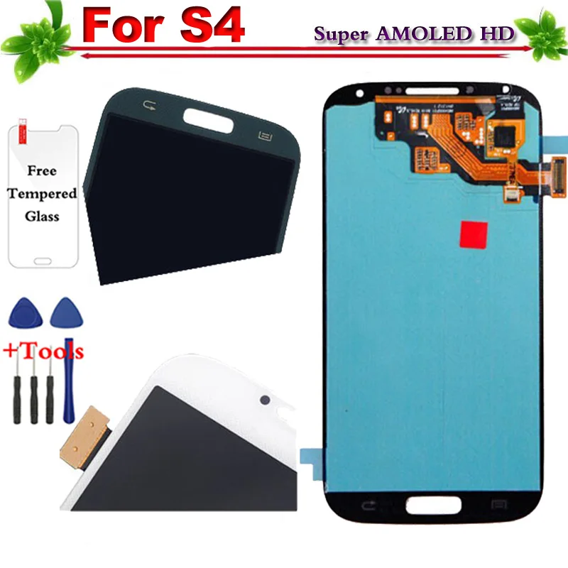 Super Amoled Полный экран планшета ЖК дисплей Замена для samsung Galaxy S4 i9505 i9500 i337 Дисплей