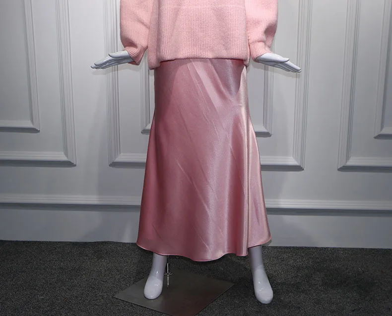 The Same Lotus Root Pink Mohair Knitted Loose Version of Lantern Sleeve  Han Version Half Sweater Women 2019 Pullover Women