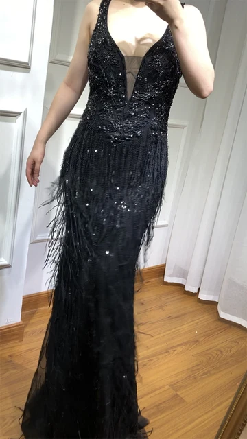 deep v mermaid gown