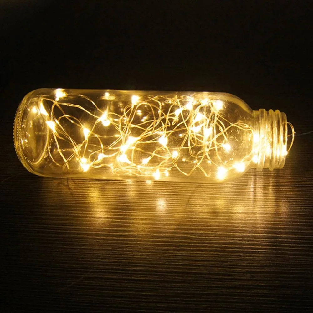 

2M 20 LED Battery Operated Copper Wire String Lights for Xmas Garland Party Wedding Decoration Christmas Fairy