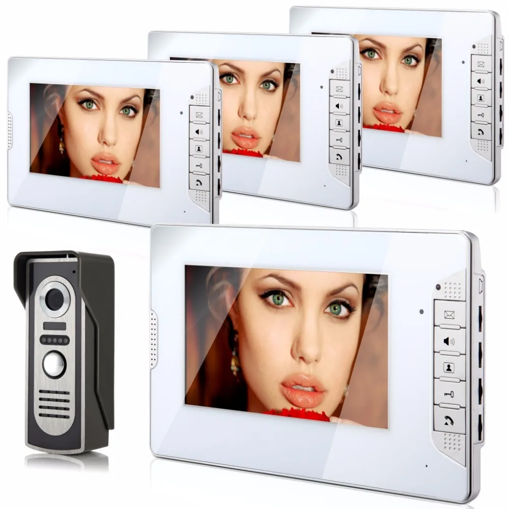 Видеодомофон SmartYIBA проводной дверной звонок 7 дюймов монитор Colar 1 камера комплект