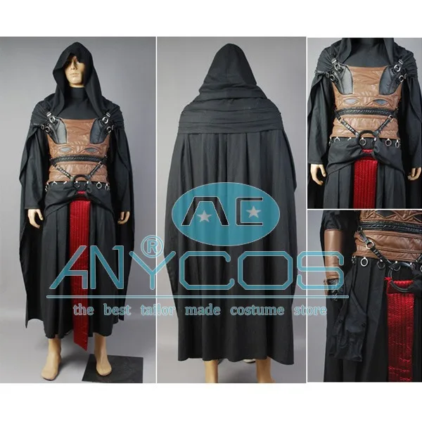 Кинозвезда косплей войны Obi Wan Kenobi/дарт костюм ревана накидка джедай туника халат