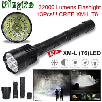 

High Quality 32000 Lumens 13x CREE XML T6 5 Mode 18650 Super Bright LED Flashlight1.16