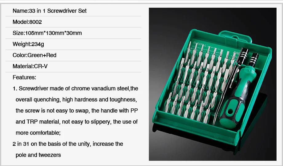 Бесплатная доставка 33 в 1 многофункциональный карман инструменты Precision Kit магнитный инструмент коробка отвёртки набор телефон ремонт