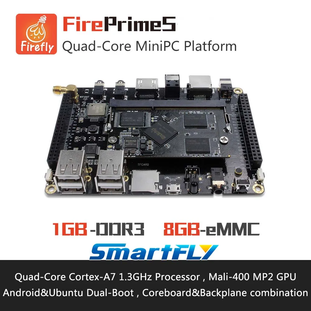 US $42.000.00 500pcs FirePrimeS QuadCore ARM CortexA7 Processors Development Board RK3128 Support Ubuntu1504 and Android51 demo board