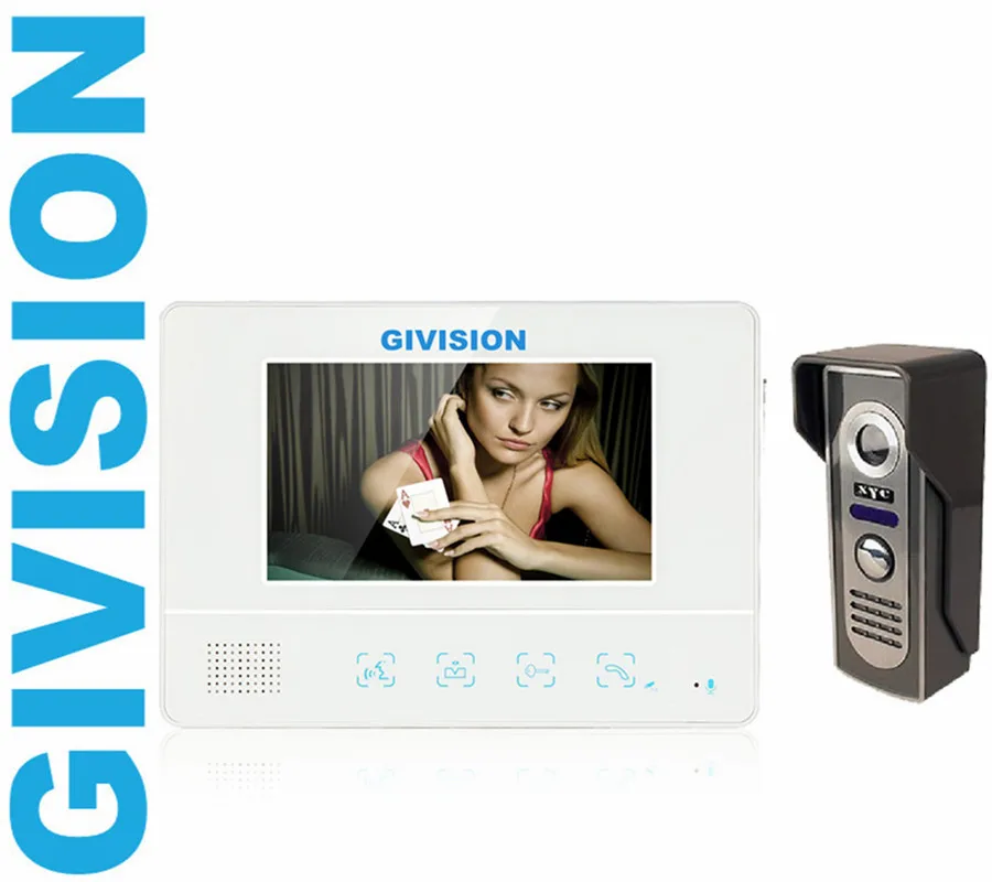 7inch LCD wired home video font b door b font phone intercom security system outdoor font