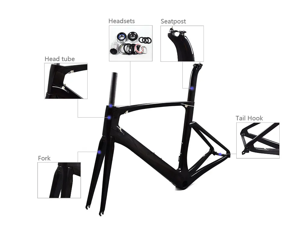 Top Newest OEM carbon road bike frame BB386 bottom bracket framework carbon 700c chinese cheap carbon frames road bike 20