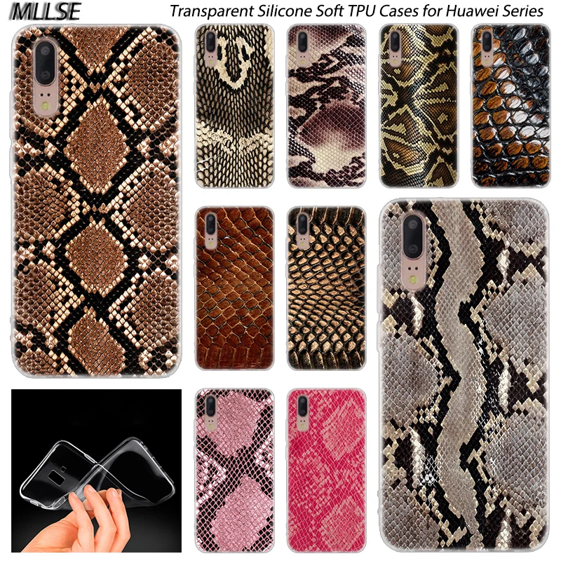 

Hot Colorful leather snake texture Silicone Case for Huawei P30 P20 P10 P9 P8 Lite 2017 P30 P20 Pro Mini P Smart 2019 Plus Cover