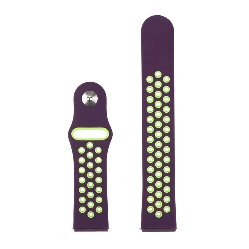 FOHUAS для Fitbit Blaze полосы мягкий силиконовый сменный спортивный ремешок для Fitbit Blaze Смарт фитнес часы без рамки - Цвет ремешка: Purple Green