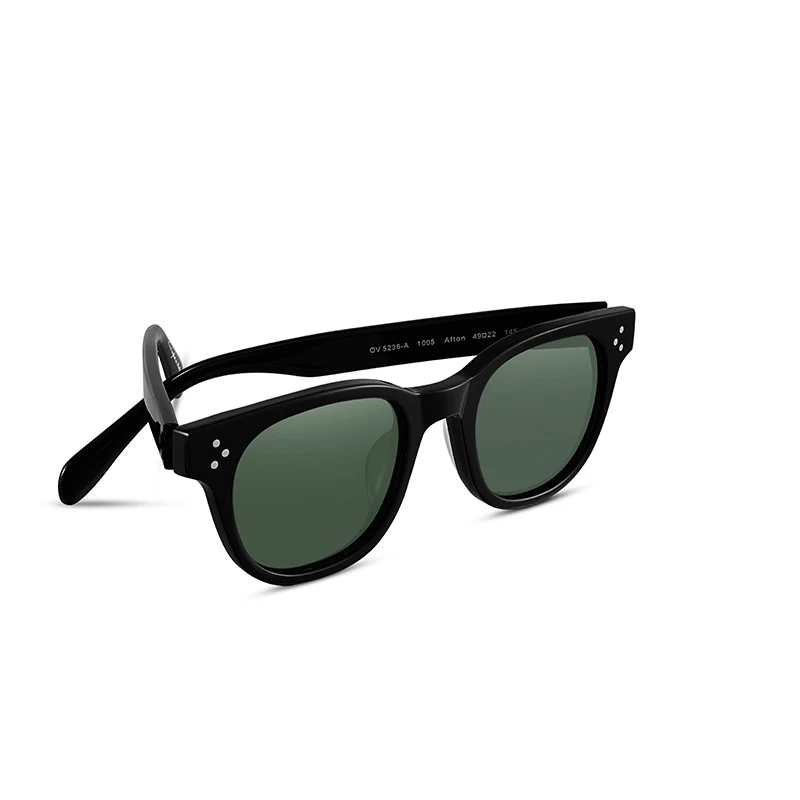 OV5236 винтажные оптические очки для близорукости очки оправа поляризованные солнцезащитные очки - Цвет линз: black vs green