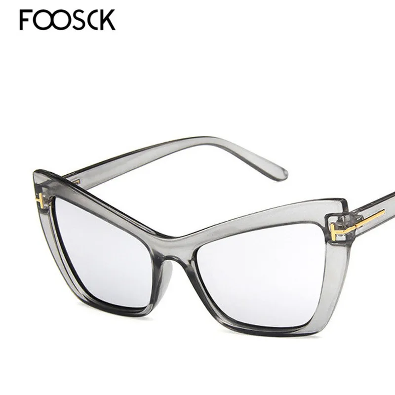 FOOSCK новые дизайнерские Роскошные модные солнцезащитные очки Брендовые женские винтажные Ретро треугольные кошачий глаз feminino сексуальные очки