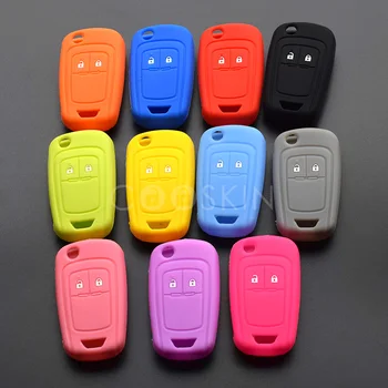

100pcs/lot Silicone car key cover case For Opel Vauxhall Racing Insignis Mokka Meriva B Astra Zarifa 2 Button Key Protector