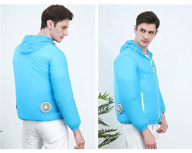 Air conditioning Jackets Summer Thin Breathable Cooling Fan Clothes Couples Outdoor Anti-heat Fishing Working Fan Clothing (18)