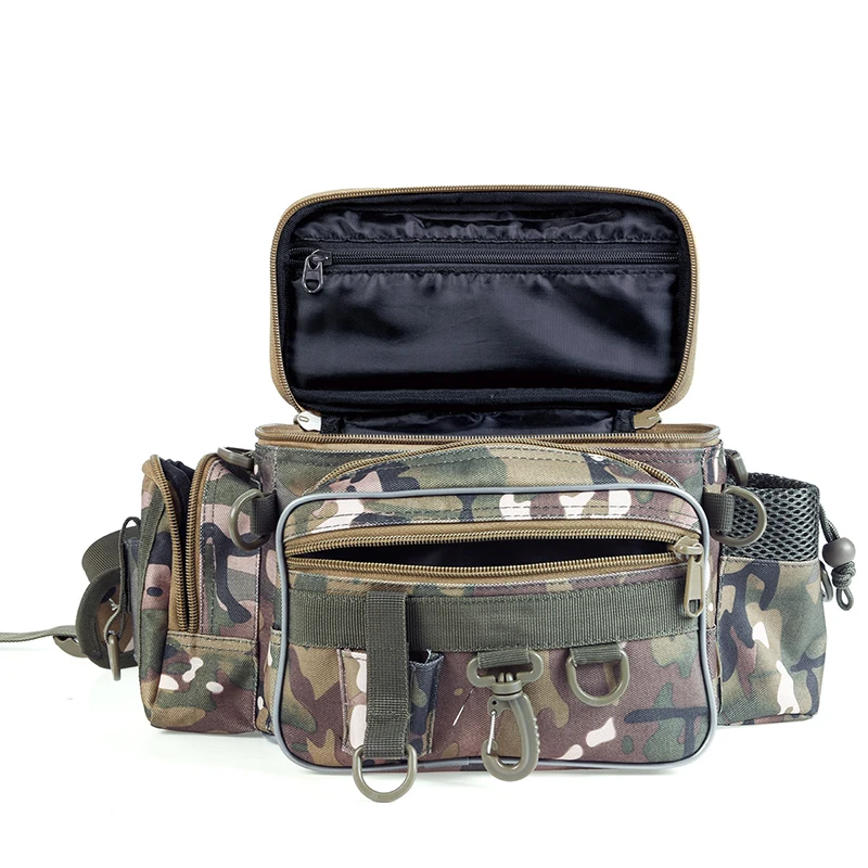 Portable Multifunction Fishing Bag Nylon Fishing Lure Reel Shoulder Waist Backpack Bags Fishing Tackle Outdoor Camping jooyoo
