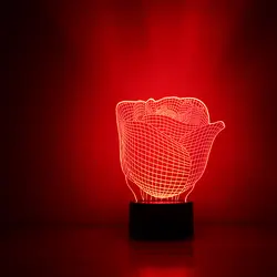 USB светодиодный 3D Визуальный Таблица Настроение лампы для романтических влюбленных подарки Lampara светильник творческих розы цветок лампы