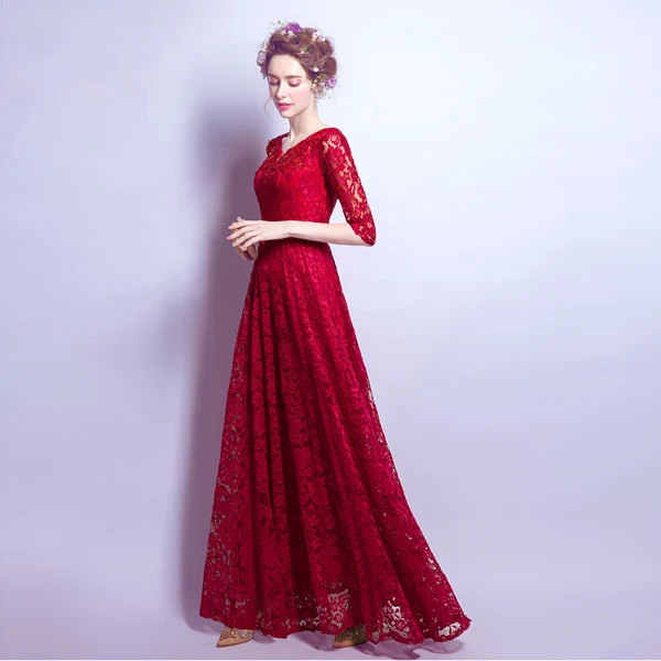 

New White Lace Bridesmaid Dress Formal Wedding Party Prom Dresses robe de soiree vestido de noiva Reflective Dresses 2019