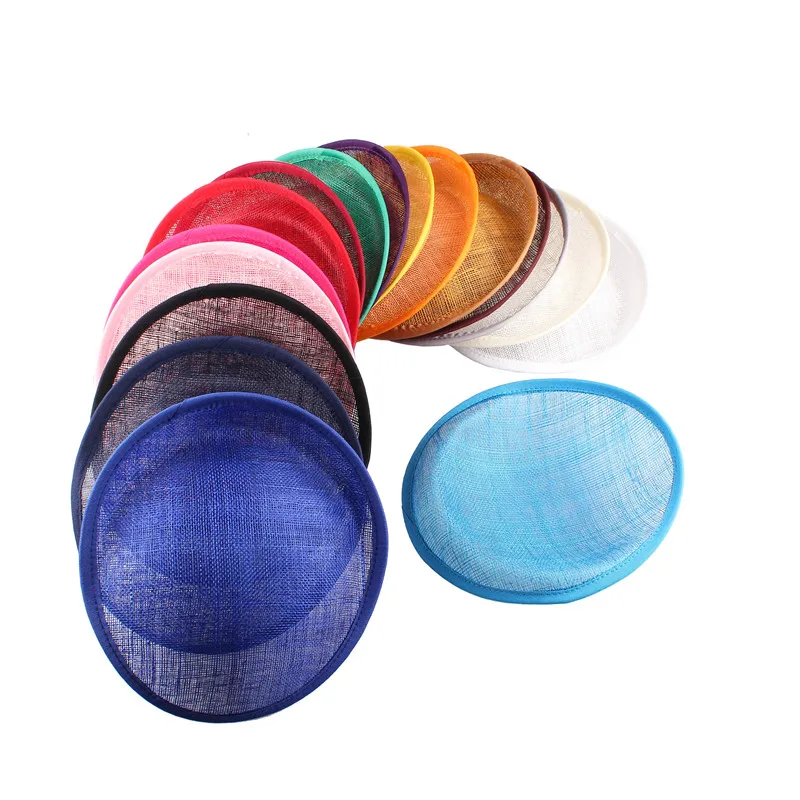

New style 17 Colors 20 CM Sinamay Fascinator Base Church hats make women party wedding royal headwear hats DIY hair accessories