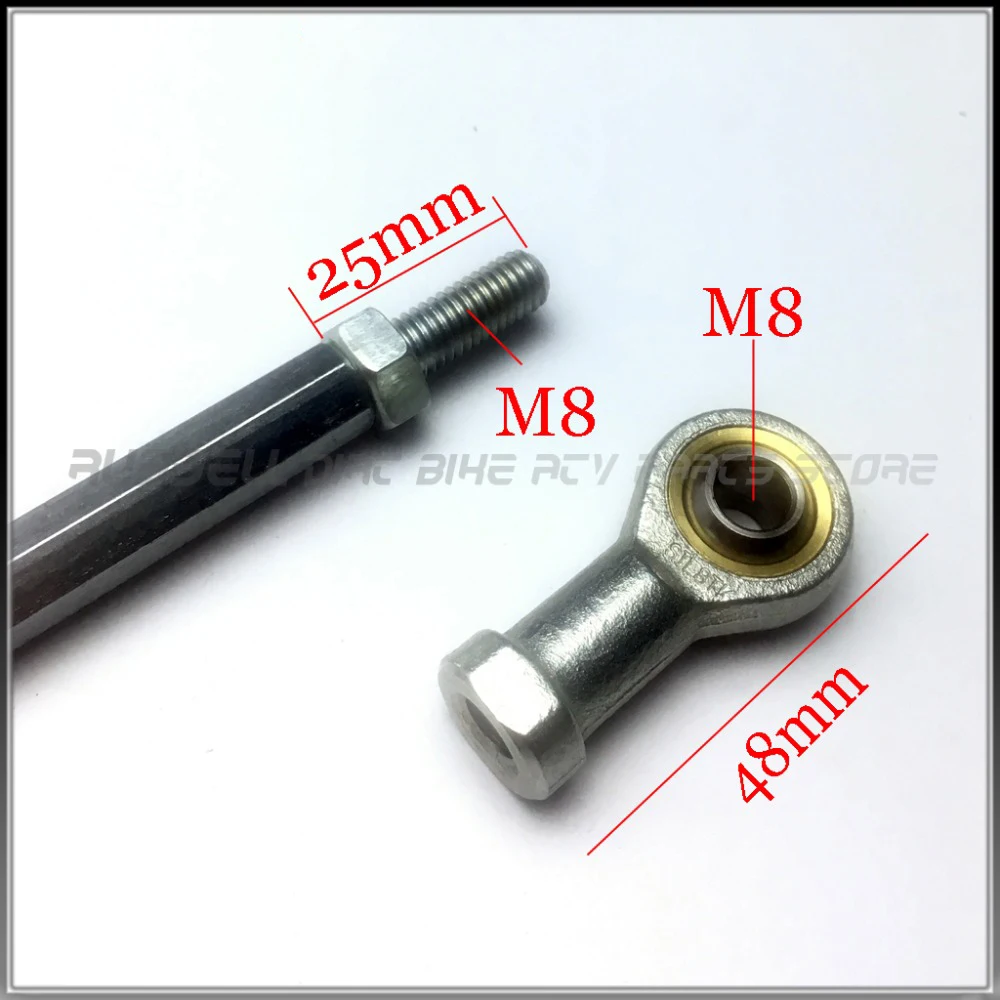 Universal-11-x-5-16-Steering-Go-kart-Tie-Rod-Ball-Joint-270mm-300mm-8mm-For (2)