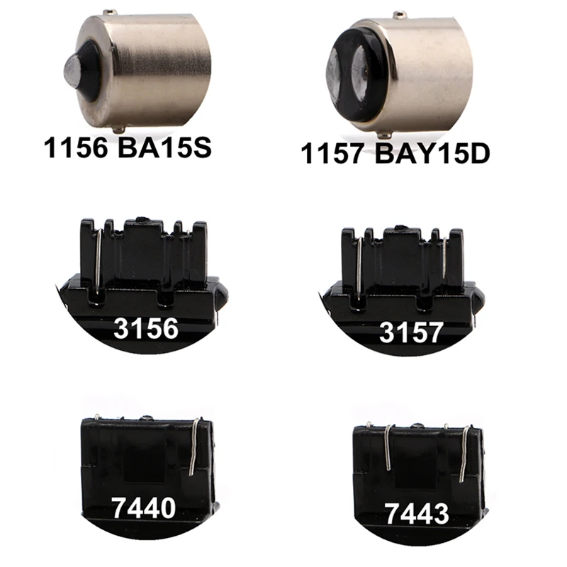 2 шт. 3157/3156/1157/1156/7440/7443 60SMD Двухцветные светодиодные Автомобильные дневные ходовые