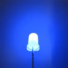 100 шт 3 мм синий погружной светодиодный диоды с круглой головкой Рассеянный светодиод 120 Угол 2 контакта