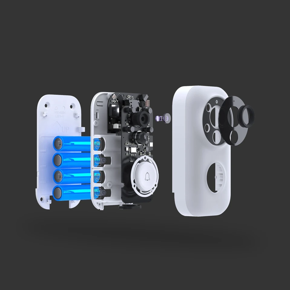  Xiaomi Zero AI Face Identification 720P IR Night Vision Video Doorbell Set Motion Detection SMS Pus