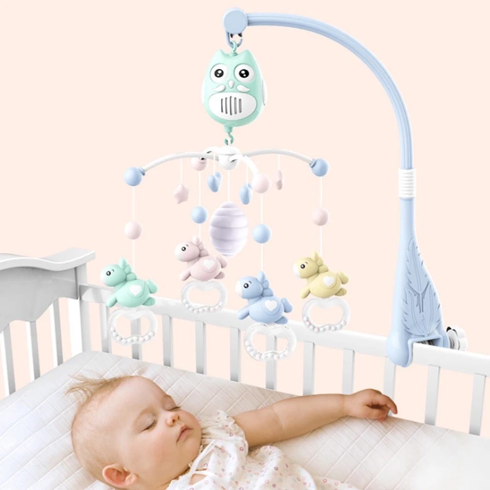 

Baby Bed Bell Musical Toys for 0-12 Months Newborn Kids Gift Cartoon Owl horse Design Mobile Crib Mobile Baby Rattle Bed Ring