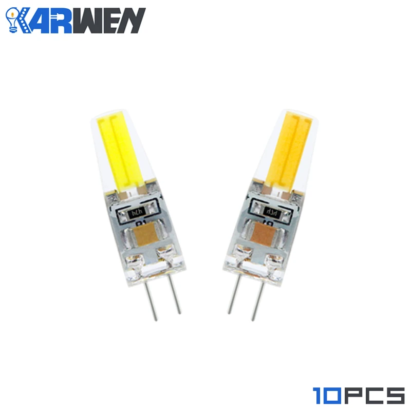 KARWEN 10 шт./лот светодиодная COB G4 G9 E14 лампочка с регулируемой углом свечения