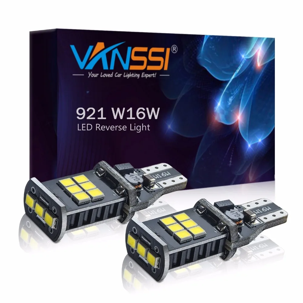 

VANSSI 2x 921 912 T15 T16 W16W WY16W LED Bulbs 1000lm CANBUS Error Free Backup Reverse Signal Lights White/Amber 1 Year Warranty