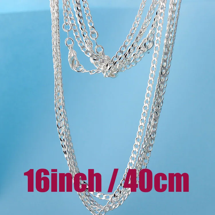 Звеньевая цепочка 16-30 мм позолота/посеребрение - Окраска металла: 16inch silver