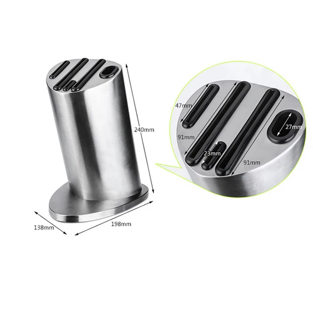 5 Holes 304 Stainless Steel Knife Holder Multifunctional Storage Knife