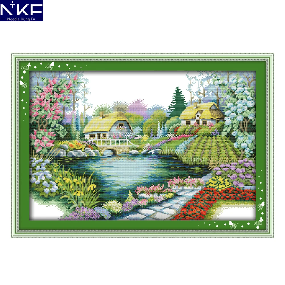 NKF Beautiful Homeland Cross Stitch Pattern Handmade Craft Scenery